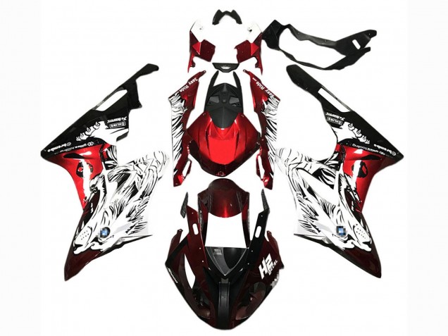 Carenado Moto BMW S1000RR 2017-2018 - Blanco Rojo Negro