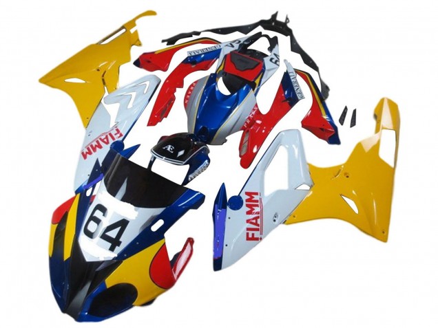 Carenado Moto BMW S1000RR 2017-2018 - Amarillo Blanco Rojo Azul Fiamm 64