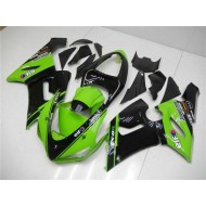 Carenado Moto Kawasaki ZX6R 2005-2006 - Verde Negro Brillante Elf