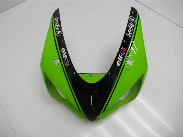 Carenado Moto Kawasaki ZX6R 2005-2006 - Verde Negro Brillante Elf
