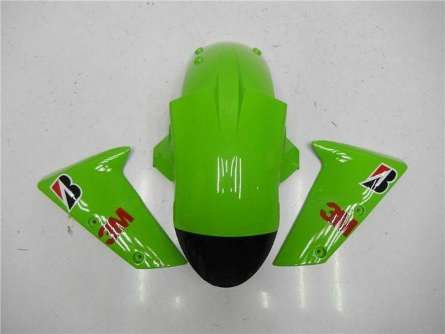 Carenado Moto Kawasaki ZX6R 2005-2006 - Verde Negro Brillante Elf
