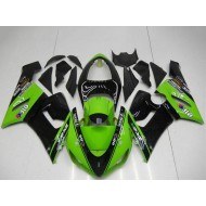 Carenado Moto Kawasaki ZX6R 2005-2006 - Verde Negro Brillante Elf