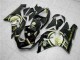 Carenado Moto Kawasaki ZX6R 2005-2006 - Negro Brillante Blanco Oro Lucky Strike