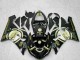 Carenado Moto Kawasaki ZX6R 2005-2006 - Negro Brillante Blanco Oro Lucky Strike