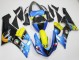 Carenado Moto Kawasaki ZX6R 2005-2006 - Azul Amarillo Negro Tiburón