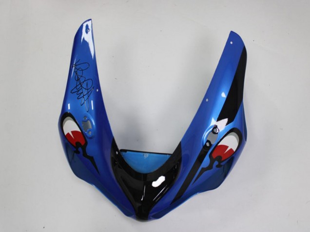 Carenado Moto Kawasaki ZX6R 2005-2006 - Azul Amarillo Negro Tiburón