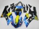 Carenado Moto Kawasaki ZX6R 2005-2006 - Azul Amarillo Negro Tiburón