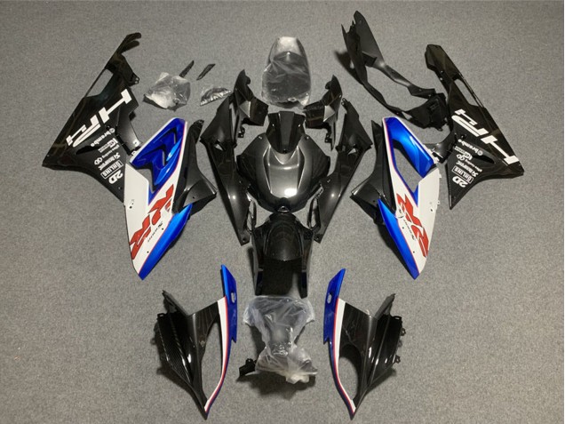 Carenado Moto BMW S1000RR 2009-2014 - Blanco Azul Negro Brillante HP Rojo RR