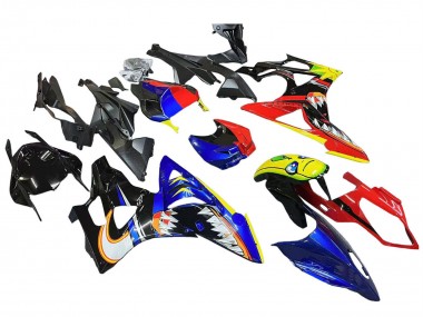 Carenado Moto BMW S1000RR 2009-2014 - Rojo Azul Amarillo Tiburón