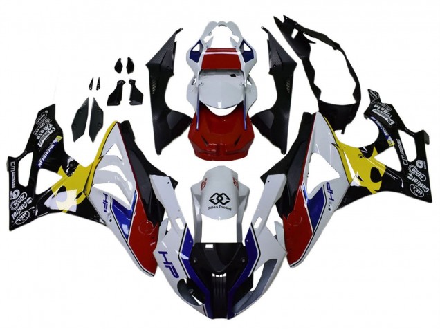 Carenado Moto BMW S1000RR 2009-2014 - Blanco Rojo Amarillo Negro Castrol