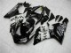 Carenado Moto Kawasaki ZX6R 2005-2006 - Negro Brillante Blanco West