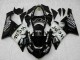 Carenado Moto Kawasaki ZX6R 2005-2006 - Negro Brillante Blanco West