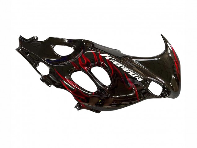 Carenado Moto Suzuki GSX600F/GSX750F 2004-2006 - Negro Brillante Rojo Llama