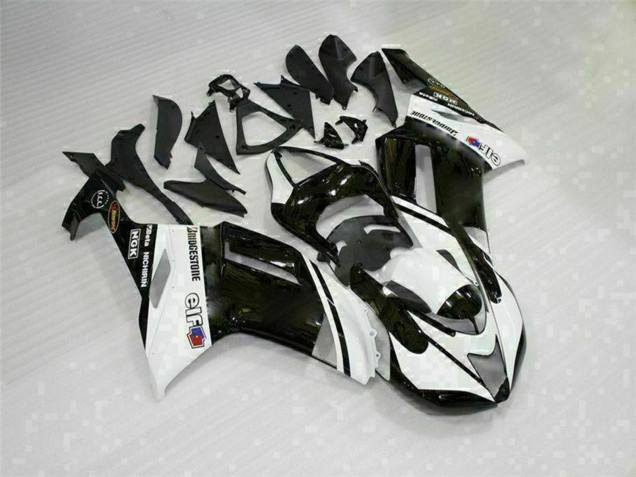 Carenado Moto Kawasaki ZX6R 2007-2008 - Negro Blanco