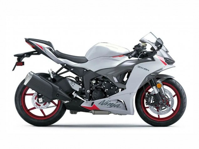 Carenado Moto Kawasaki ZX6R 2023-2025 - Blanco Perla Negro Rojo
