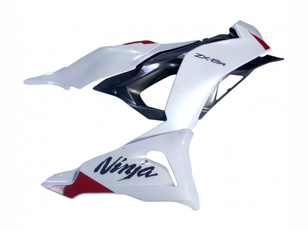 Carenado Moto Kawasaki ZX6R 2023-2025 - Blanco Perla Negro Rojo