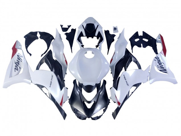 Carenado Moto Kawasaki ZX6R 2023-2025 - Blanco Perla Negro Rojo