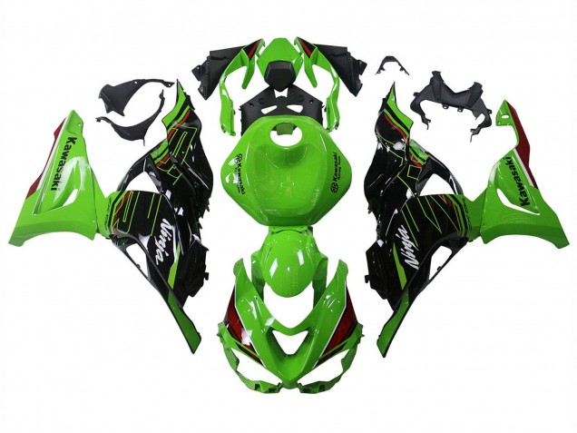 Carenado Moto Kawasaki ZX6R 2023-2025 - Verde Negro