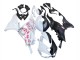 Carenado Moto Kawasaki ZX6R 2023-2025 - Negro Blanco Flower