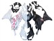 Carenado Moto Kawasaki ZX6R 2023-2025 - Negro Blanco Flower
