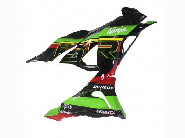 Carenado Moto Kawasaki ZX6R 2023-2025 - Verde Negro Rojo Amarillo Dunlop