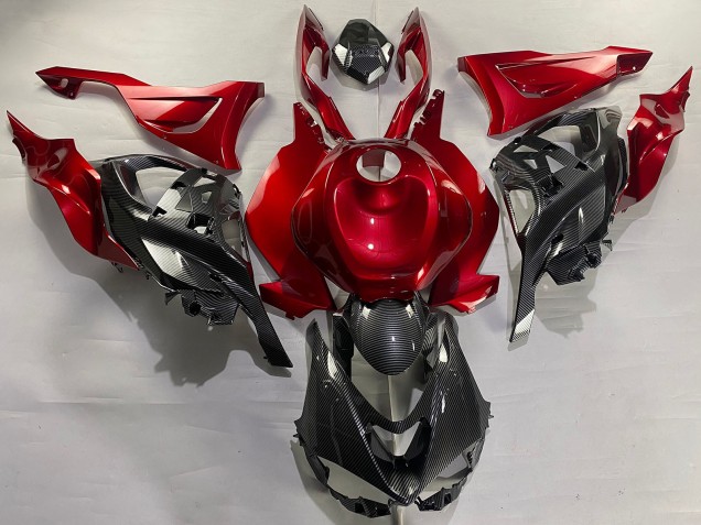 Carenado Moto Kawasaki ZX6R 2023-2025 - Rojo FibraCarbono
