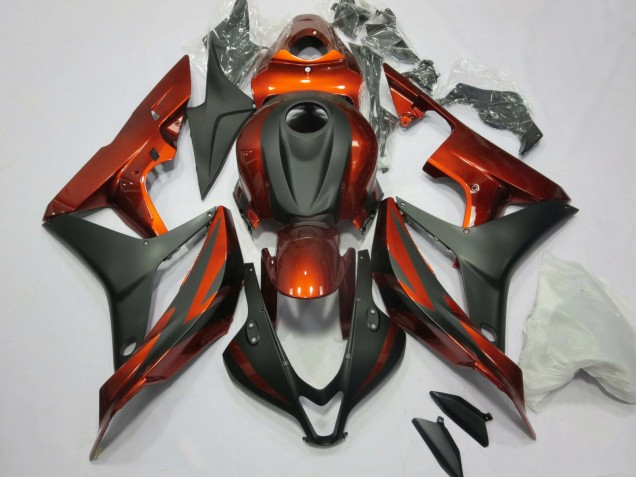 Kits Carenados Moto Honda CBR600RR 2007-2008 - Naranja Negro Mate