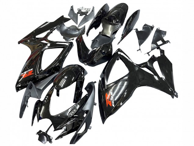 Carenado Moto Suzuki GSXR 600 / GSXR 750 2006-2007 - Negro Brillante Plata Rojo