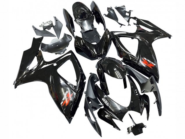 Carenado Moto Suzuki GSXR 600 / GSXR 750 2006-2007 - Negro Brillante Plata Rojo