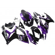 Kits Carenados Moto Suzuki GSXR 600 / GSXR 750 2006-2007 - Púrpura Negro Brillante