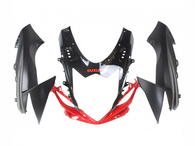 Carenado Moto Suzuki GSXR 600 / GSXR 750 2011-2024 - Negro Gris Rojo Línea