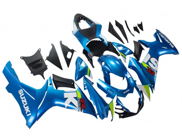Carenado Moto Suzuki GSXR 600 / GSXR 750 2011-2024 - Azul Claro Verde Blanco Rojo