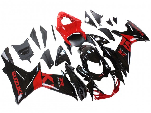 Kits Carenados Moto Suzuki GSXR 600 / GSXR 750 2011-2024 - Rojo Negro Brillante