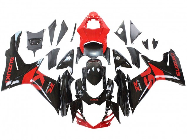 Kits Carenados Moto Suzuki GSXR 600 / GSXR 750 2011-2024 - Rojo Negro Brillante