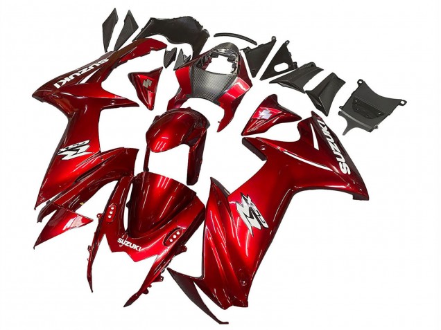 Carenado Moto Suzuki GSXR 600 / GSXR 750 2011-2024 - Rojo Blanco Calcomanía