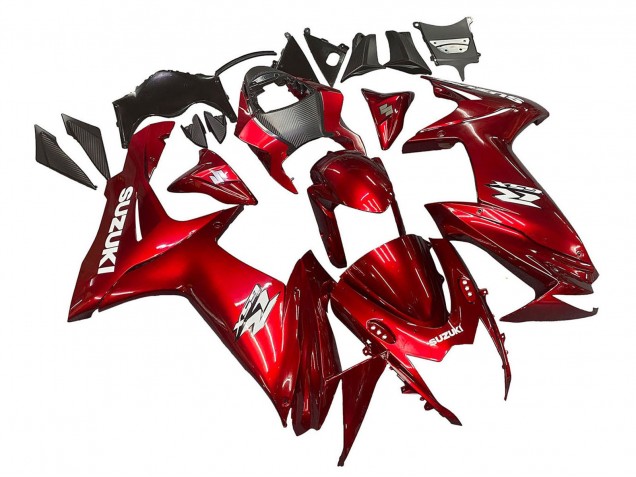 Carenado Moto Suzuki GSXR 600 / GSXR 750 2011-2024 - Rojo Blanco Calcomanía