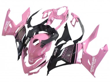 Carenado Moto Kawasaki Ninja 400 2018-2024 - Rosa Negro Mate Honeycomb