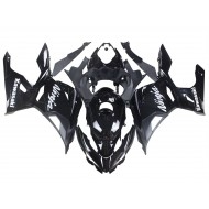 Carenado Moto Kawasaki Ninja 400 2018-2024 - Negro Brillante Negro Mate Blanco Calcomanías