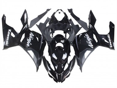 Carenado Moto Kawasaki Ninja 400 2018-2024 - Negro Brillante Negro Mate Blanco Calcomanías
