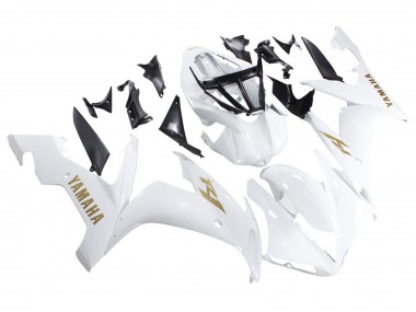 Carenado Moto Yamaha YZF 1000 R1 2004-2006 - Blanco Oro Calcomanías
