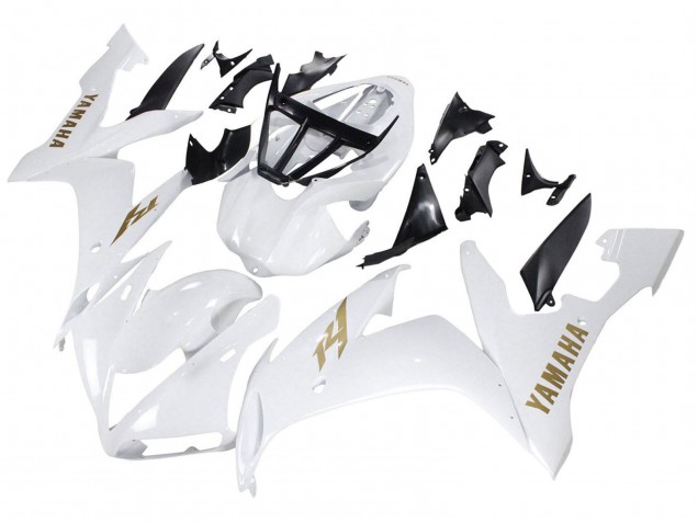 Carenado Moto Yamaha YZF 1000 R1 2004-2006 - Blanco Oro Calcomanías