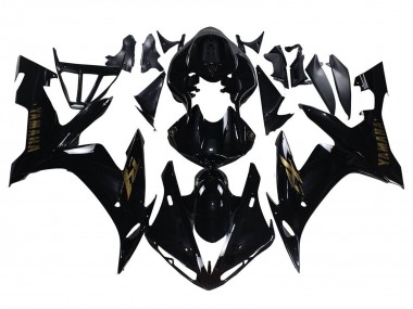 Carenado Moto Yamaha YZF 1000 R1 2004-2006 - Negro Brillante Oro Calcomanías