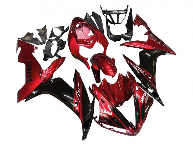 Carenado Moto Yamaha YZF 1000 R1 2004-2006 - Rojo Negro Brillante