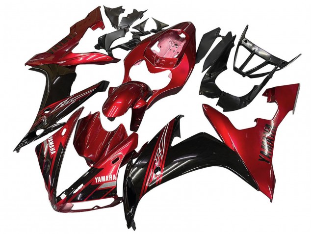 Carenado Moto Yamaha YZF 1000 R1 2004-2006 - Rojo Negro Brillante