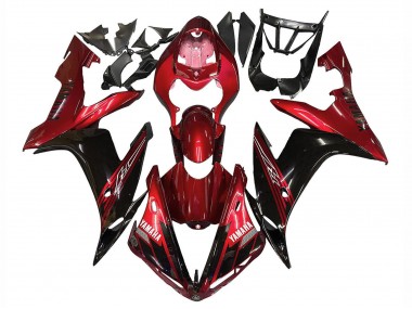 Carenado Moto Yamaha YZF 1000 R1 2004-2006 - Rojo Negro Brillante