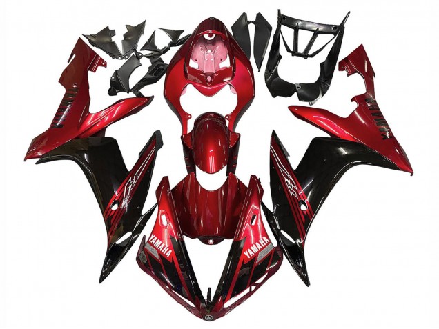 Carenado Moto Yamaha YZF 1000 R1 2004-2006 - Rojo Negro Brillante