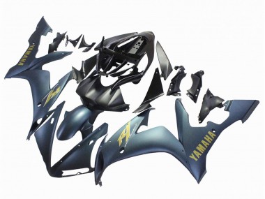 Carenado Moto Yamaha YZF 1000 R1 2004-2006 - Azul Oscuro Oro Calcomanías
