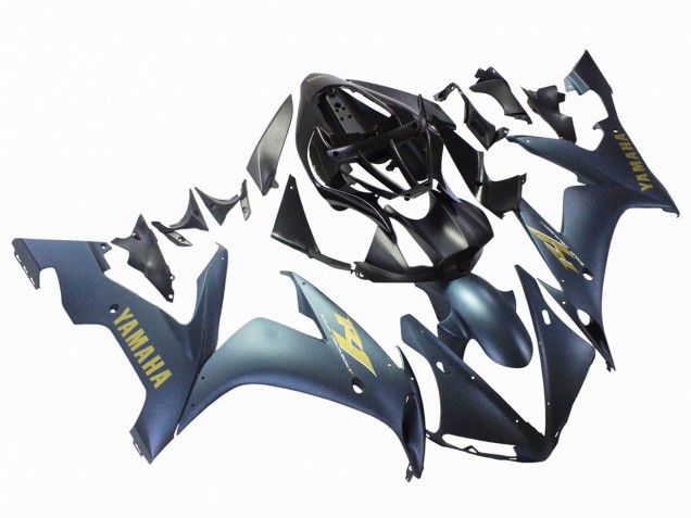 Carenado Moto Yamaha YZF 1000 R1 2004-2006 - Azul Oscuro Oro Calcomanías