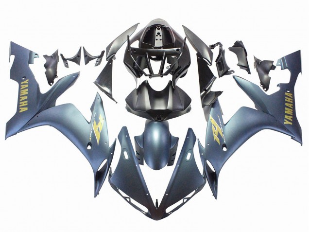 Carenado Moto Yamaha YZF 1000 R1 2004-2006 - Azul Oscuro Oro Calcomanías
