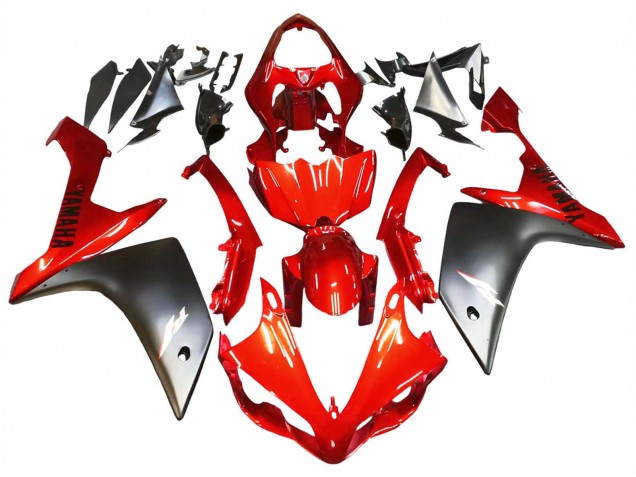 Carenados Moto Yamaha YZF 1000 R1 2007-2008 - Rojo Negro Mate